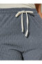 Grey Textured Wide Leg Joggers With Pockets - 3