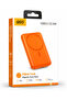 Magnetic Wireless Power Bank 10000mAh 22.5W - PBW10A - Fast Charging with Built-in Cable, USB-C Input/Output, Magnetic Wireless Charging, Orange