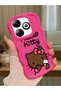 Infinix Hot 40I Compatible Case Camera Protector Red Silicone Couple Phone Case Kitty Pattern