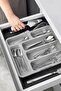 Duca Mall Coverest Double-Sided Adjustable Organizer Drawer Cutlery Holder Extendable Cutlery Rack - 3