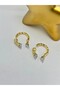 Luck Horseshoe Hoop Earrings (Steel) - 2