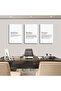 Mindset Quote Canvas 40x60 cm Wrapped Framed Set of 3 - 6