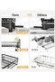 Extendable Dish Rack, Large Sink Drying Dish Drainer for Kitchen Counter, Stainless Steel Dish Strainer with Utensil Holder, Black - 3