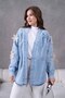 Women's Embroidered Denim Kimono - 4