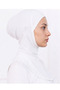 Ninja Bone Lycra Sports Cap with Neck Collar Women's Practical Hijab Headscarf White - 2