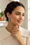 Colorful Stone Detailed Dangle Hoop Earrings - Bijouterie Design Women's Earrings - 7