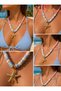 Puppy Mouth and Light Blue Star Bohemian Necklace Summer Bikini Combination Special Design Women's Necklace - 3