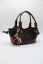 Women's Brown Knot Detailed Crossbody Hand and Shoulder Bag with Cherry Charm Accessory - 3