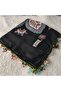 Handmade Needlework Writing, Scarf, Yemeni, Mevlit Cover, Head Cover, 4 Sides Embroidered, 100% Cotton, 100*100cm - 3