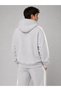 Men's Striped Detail Hooded Sweatshirt Gray - 3