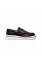 Imported Brown Leather Loafer Without Buckles - 5