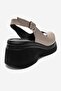 Laure Ice Genuine Leather Women's Wedge Sandals - 5