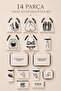 14 Piece Premium Luggage Organizer Set Travel Organizer