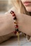 Brown Agate Evil Eye Bracelet Gold Color Adjustable Vip Jewelry Modern - 2