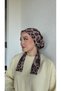 Coffee Shades Leopard Twill Cheesecloth Scarf Bonnet - Non-Slip Anti-Sweat (Non-Slip) - 3