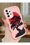 Samsung Galaxy A73 Compatible Case Camera Protector Pink Silicone Couple Phone Case Tree Pattern