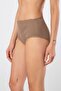 Women's Lycra Ribbed Lace High Waist Panties 2-Pack 929/Mink - 4