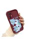 Xiaomi Mi 12 Lite Compatible Case Camera Protector Burgundy Silicone Couple Phone Case Floral Pattern - 3