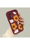 Xiaomi Mi 12 Lite Compatible Case Camera Protector Burgundy Silicone Couple Phone Case Floral Pattern - 2