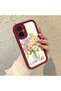 Tecno Camon 19 Neo Compatible Case Camera Protector Claret Red Silicone Couple Phone Case Floral Pattern - 2