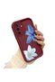 Samsung Galaxy A26 Compatible Case Camera Protector Burgundy Silicone Couple Phone Case Floral Pattern - 2