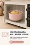 Set of 4 Round Storage Containers Striped Pink |   2.5L 1.5L 0.80L 0.45L |   Microwave and Freezer Compatible - 5