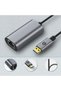 Ultrabook Compatible USB to Ethernet Converter Internet Adapter USB 3.0 Gigabit to 1000Mbps Rj45 Lan Internet Converter Cable: Desktop Pc, Laptop, MacBook Compatible Braided Short Cable - 8