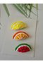 Fruity Set Hairless Baby Hairpin 3-Piece Mixed Set Handmade Knitted Organic Baby Hair Accessories - 5