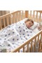 2 Layer Muslin Blanket with Pink Teddy Bear Pattern 80X90 cm - 100% Cotton - Baby Muslin Blanket for Girls - 2