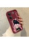 Tecno Camon 20 Pro 5g Compatible Case Camera Protector Claret Red Silicone Couple Phone Case Cat Pattern - 3