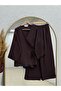 Ayhan Tied Muslin Set-As521 Brown - 2