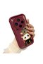 Vivo X300 Compatible Case Camera Protector Claret Red Silicone Couple Phone Case Cat Pattern - 2