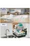 360 Dish Drying Rack for Kitchen Counter, 2 Tier Dish Rack, Stainless Steel Kitchen Dish Drying stand,Detachable Capacity Dish Drainer Organizer with Drain Board, Utensils Holder - 7