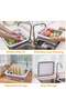 Collapsible Dish Rack for Drying Dishes, Space-Saving and Foldable Design with Versatile Removable Components, Dinnerware Storage Organizer for Small Kitchen Spaces - 4