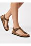 Women's Mc304-Crz Genuine Leather Tan Flip-Flop Orthopedic Sandals - 5