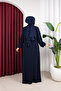 Medina Silk Plain Elif Ferace (Navy Blue) - 5
