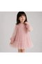 Girl's 3D Rose Detailed Tulle Sleeve Evening Dress – Special Occasion, Birthday, Wedding (Order 1 Size Larger)