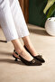 Two-Buckle Hazelnut Heel Women's Shoes 4 cm Patent Leather Brown - 2