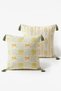 Mimosa 2-Piece Tasseled Throw Pillow Cover