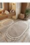 Luxury Set of 2 Oval Bath Mats 60X110/ 60X50 Non-Slip Plush Tufted