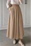 Black Pocketed Flared Skuba Crepe Skirt - Ideal for Comfortable and Stylish Combinations - 2