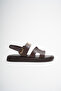 Women's Brown Gold Accessories, Comfortable Sole, Everyday Casual Wear - 4