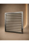 Bronze Aluminum Bathroom Vent with Rear Fan 35X45 cm
