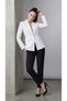 Women's White Blazer Jacket Single Button Stylish Office Jacket Premium Fit - 2