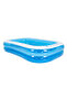 260cm Rectangular Inflatable Family Pool, Easy Setup, Blue - 5