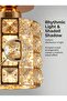 SageLiving Modern Gold Crystal Chandelier | Luxury Mini LED Ceiling Light for Majlis, Bedroom & Hallway | Elegant Flush Mount Design, K9 Crystal, E27/E26 Compatible (Circle Gold) - 4