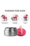 -Multi-Compartment Lunch Box with Built-In Hot/Cold Flask, Reusable Travel Cutlery Set & Standalone MatchingThermal Soup/Food Bowl Pink - 4