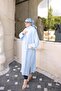 Baby Blue Long Tunic with Slits on the Sides and Buttons - 2