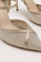 Women's Comfortable Fit Ankle Strap Stone-Embellished Event Shoes - 8