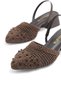 Dora Pointed Toe Knitwear Embroidered Bead Embellished Comfortable Stylish Daily Low Heeled Women's Shoes - 5